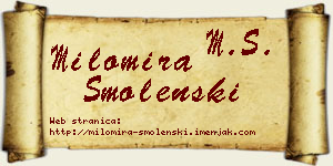Milomira Smolenski vizit kartica